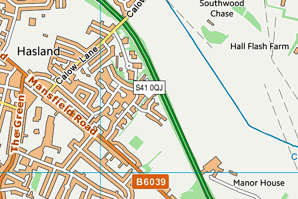 S41 0QJ map - OS VectorMap District (Ordnance Survey) S41 0QJ map - OS VectorMap District (Ordnance Survey)