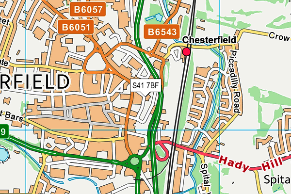 S41 7BF map - OS VectorMap District (Ordnance Survey) S41 7BF map - OS VectorMap District (Ordnance Survey)