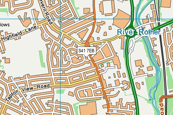 S41 7EB map - OS VectorMap District (Ordnance Survey) S41 7EB map - OS VectorMap District (Ordnance Survey)