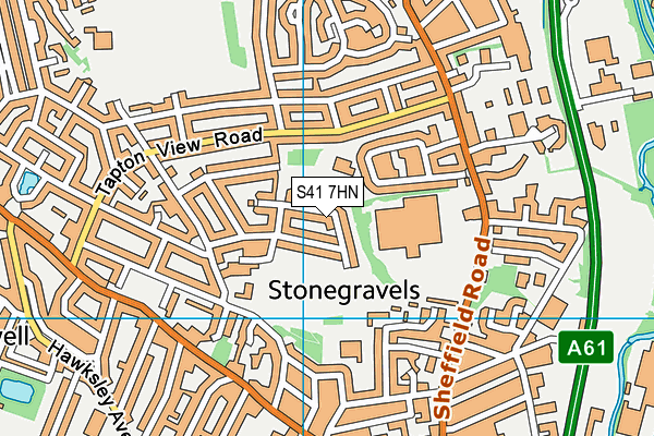 S41 7HN map - OS VectorMap District (Ordnance Survey) S41 7HN map - OS VectorMap District (Ordnance Survey)
