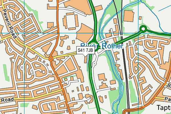 S41 7JB map - OS VectorMap District (Ordnance Survey) S41 7JB map - OS VectorMap District (Ordnance Survey)