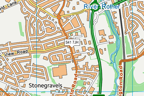 S41 7JH map - OS VectorMap District (Ordnance Survey) S41 7JH map - OS VectorMap District (Ordnance Survey)