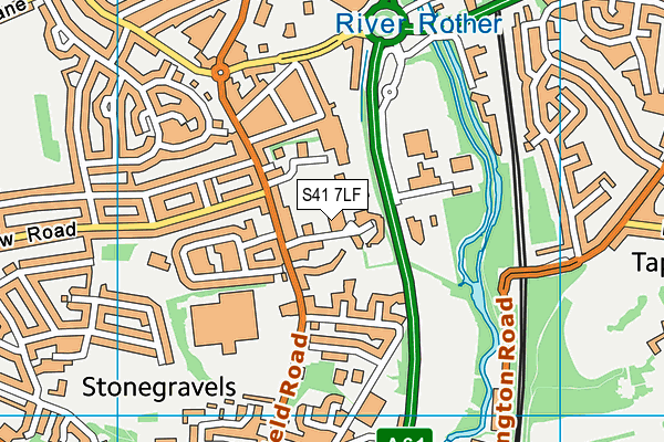S41 7LF map - OS VectorMap District (Ordnance Survey) S41 7LF map - OS VectorMap District (Ordnance Survey)