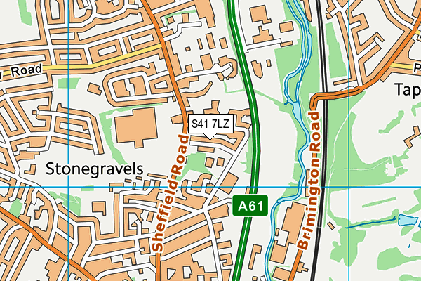 S41 7LZ map - OS VectorMap District (Ordnance Survey) S41 7LZ map - OS VectorMap District (Ordnance Survey)