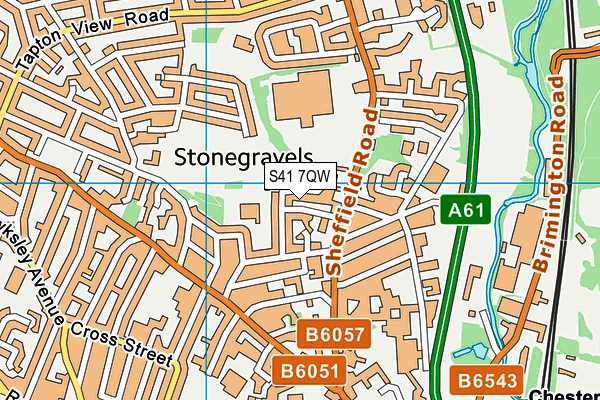 S41 7QW map - OS VectorMap District (Ordnance Survey) S41 7QW map - OS VectorMap District (Ordnance Survey)