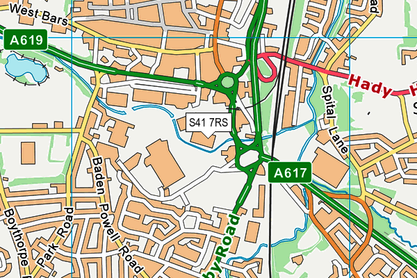 S41 7RS map - OS VectorMap District (Ordnance Survey) S41 7RS map - OS VectorMap District (Ordnance Survey)