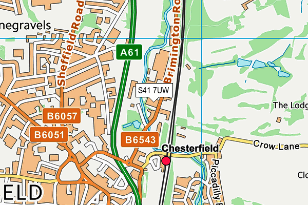 S41 7UW map - OS VectorMap District (Ordnance Survey) S41 7UW map - OS VectorMap District (Ordnance Survey)