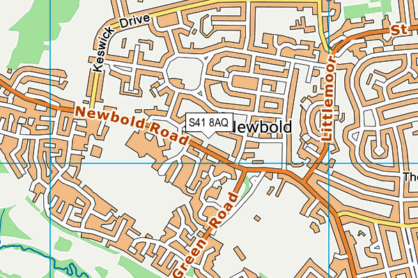 S41 8AQ map - OS VectorMap District (Ordnance Survey) S41 8AQ map - OS VectorMap District (Ordnance Survey)