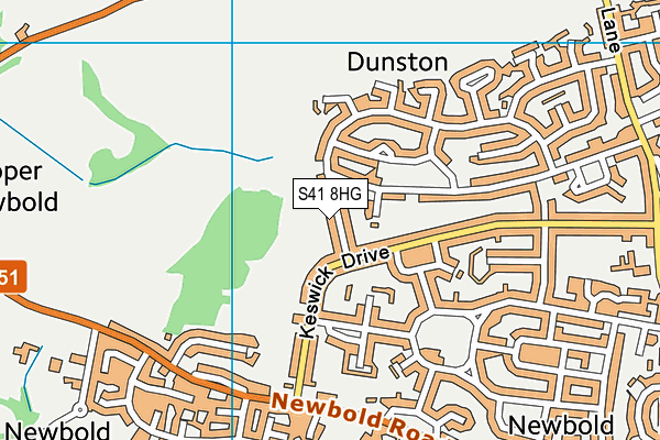 S41 8HG map - OS VectorMap District (Ordnance Survey) S41 8HG map - OS VectorMap District (Ordnance Survey)
