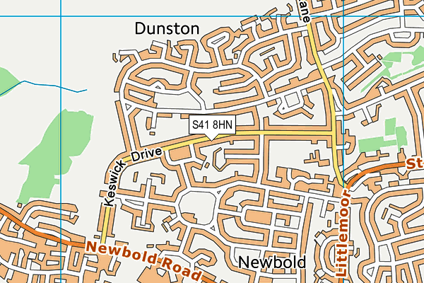 S41 8HN map - OS VectorMap District (Ordnance Survey) S41 8HN map - OS VectorMap District (Ordnance Survey)