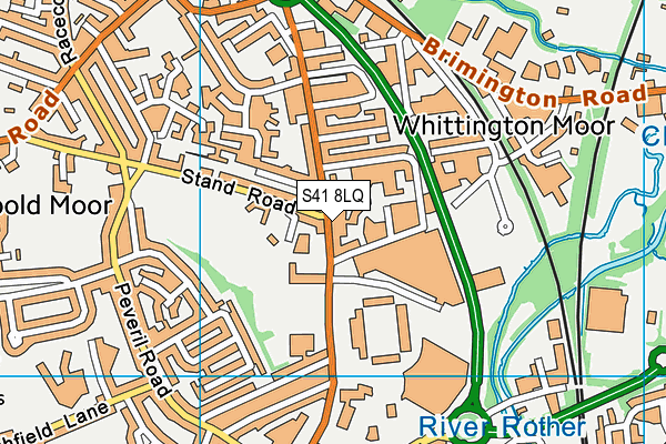 S41 8LQ map - OS VectorMap District (Ordnance Survey) S41 8LQ map - OS VectorMap District (Ordnance Survey)