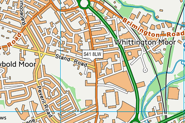 S41 8LW map - OS VectorMap District (Ordnance Survey) S41 8LW map - OS VectorMap District (Ordnance Survey)