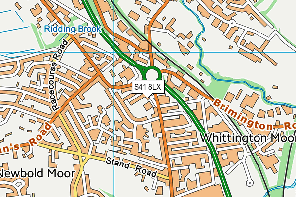S41 8LX map - OS VectorMap District (Ordnance Survey) S41 8LX map - OS VectorMap District (Ordnance Survey)