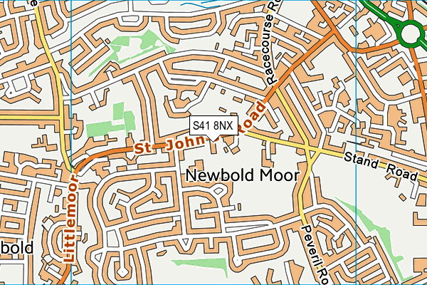 S41 8NX map - OS VectorMap District (Ordnance Survey) S41 8NX map - OS VectorMap District (Ordnance Survey)