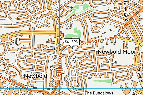 S41 8PA map - OS VectorMap District (Ordnance Survey) S41 8PA map - OS VectorMap District (Ordnance Survey)