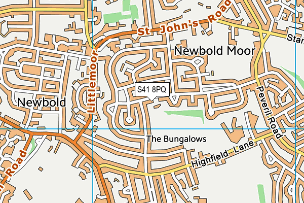 S41 8PQ map - OS VectorMap District (Ordnance Survey) S41 8PQ map - OS VectorMap District (Ordnance Survey)