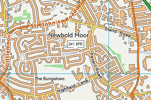 S41 8PR map - OS VectorMap District (Ordnance Survey) S41 8PR map - OS VectorMap District (Ordnance Survey)