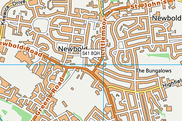 S41 8QH map - OS VectorMap District (Ordnance Survey) S41 8QH map - OS VectorMap District (Ordnance Survey)