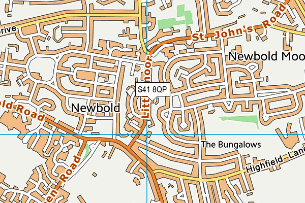 S41 8QP map - OS VectorMap District (Ordnance Survey) S41 8QP map - OS VectorMap District (Ordnance Survey)