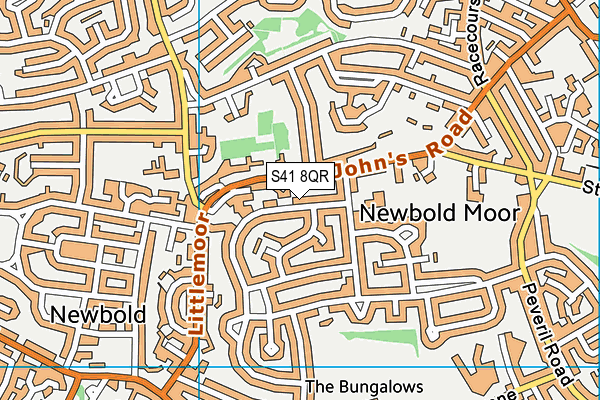 S41 8QR map - OS VectorMap District (Ordnance Survey) S41 8QR map - OS VectorMap District (Ordnance Survey)