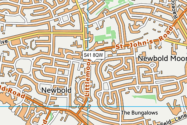 S41 8QW map - OS VectorMap District (Ordnance Survey) S41 8QW map - OS VectorMap District (Ordnance Survey)