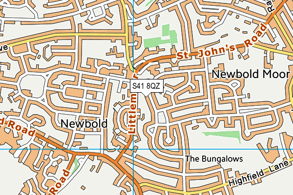 S41 8QZ map - OS VectorMap District (Ordnance Survey) S41 8QZ map - OS VectorMap District (Ordnance Survey)