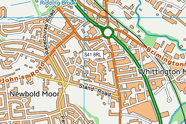 S41 8RL map - OS VectorMap District (Ordnance Survey) S41 8RL map - OS VectorMap District (Ordnance Survey)