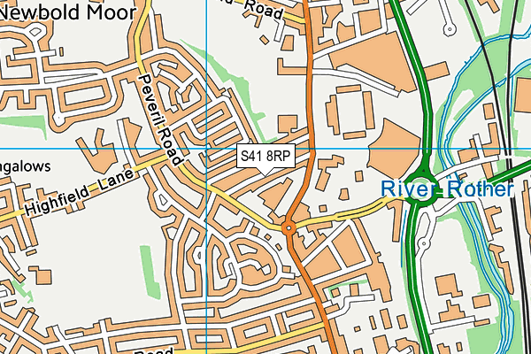 S41 8RP map - OS VectorMap District (Ordnance Survey) S41 8RP map - OS VectorMap District (Ordnance Survey)