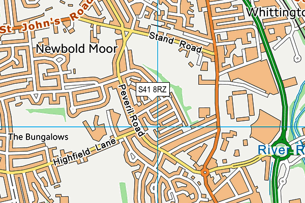 S41 8RZ map - OS VectorMap District (Ordnance Survey) S41 8RZ map - OS VectorMap District (Ordnance Survey)