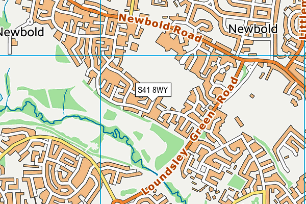 S41 8WY map - OS VectorMap District (Ordnance Survey) S41 8WY map - OS VectorMap District (Ordnance Survey)