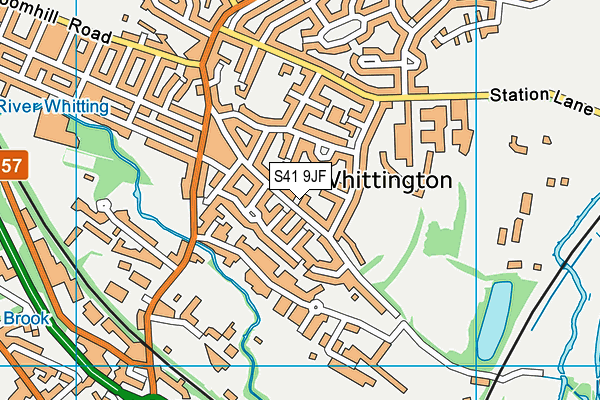 S41 9JF map - OS VectorMap District (Ordnance Survey) S41 9JF map - OS VectorMap District (Ordnance Survey)