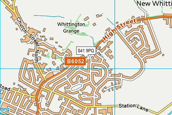 S41 9PQ map - OS VectorMap District (Ordnance Survey)