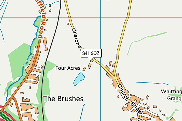 S41 9QZ map - OS VectorMap District (Ordnance Survey) S41 9QZ map - OS VectorMap District (Ordnance Survey)