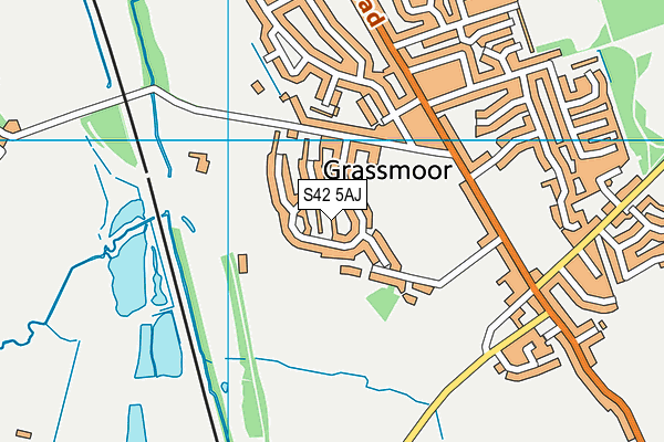 S42 5AJ map - OS VectorMap District (Ordnance Survey) S42 5AJ map - OS VectorMap District (Ordnance Survey)