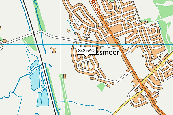 S42 5AQ map - OS VectorMap District (Ordnance Survey) S42 5AQ map - OS VectorMap District (Ordnance Survey)