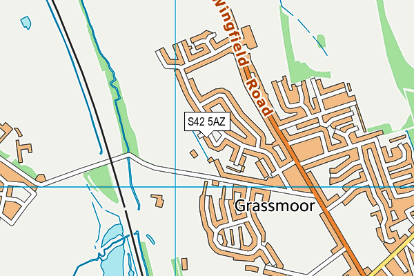 S42 5AZ map - OS VectorMap District (Ordnance Survey) S42 5AZ map - OS VectorMap District (Ordnance Survey)