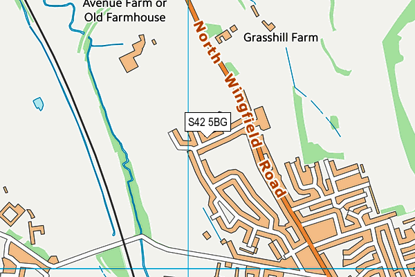 S42 5BG map - OS VectorMap District (Ordnance Survey) S42 5BG map - OS VectorMap District (Ordnance Survey)