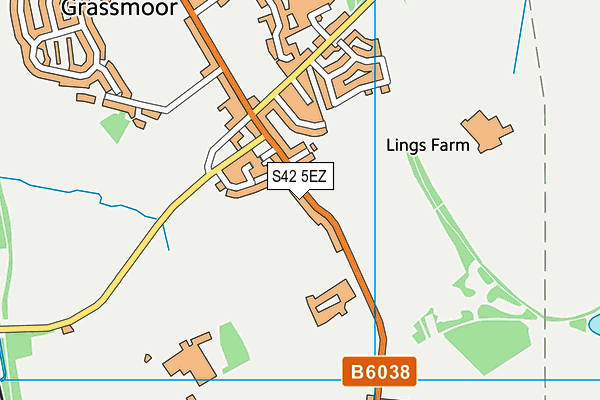 S42 5EZ map - OS VectorMap District (Ordnance Survey)