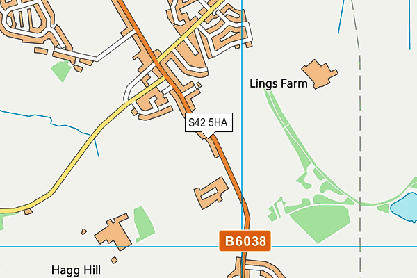 S42 5HA map - OS VectorMap District (Ordnance Survey) S42 5HA map - OS VectorMap District (Ordnance Survey)