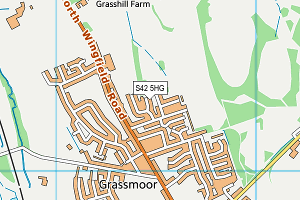 S42 5HG map - OS VectorMap District (Ordnance Survey) S42 5HG map - OS VectorMap District (Ordnance Survey)