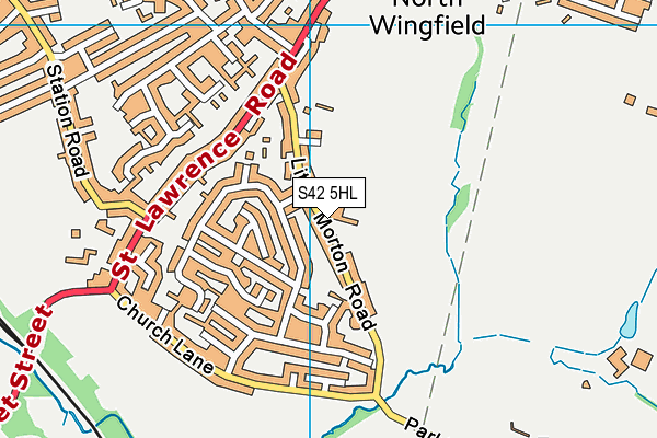 S42 5HL map - OS VectorMap District (Ordnance Survey) S42 5HL map - OS VectorMap District (Ordnance Survey)