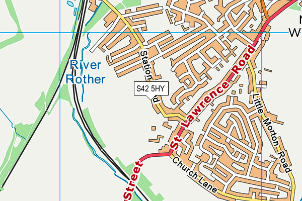 S42 5HY map - OS VectorMap District (Ordnance Survey) S42 5HY map - OS VectorMap District (Ordnance Survey)