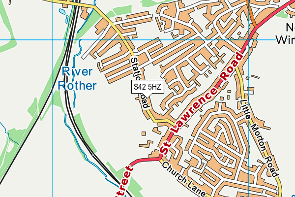 S42 5HZ map - OS VectorMap District (Ordnance Survey)