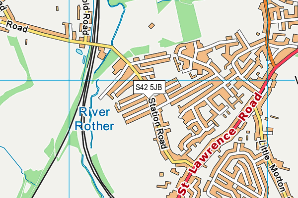 S42 5JB map - OS VectorMap District (Ordnance Survey) S42 5JB map - OS VectorMap District (Ordnance Survey)