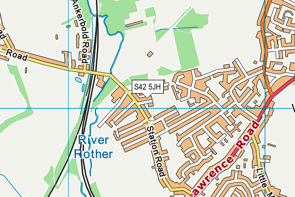 S42 5JH map - OS VectorMap District (Ordnance Survey) S42 5JH map - OS VectorMap District (Ordnance Survey)