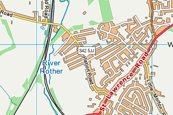 S42 5JJ map - OS VectorMap District (Ordnance Survey) S42 5JJ map - OS VectorMap District (Ordnance Survey)
