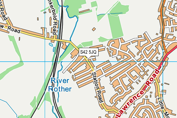 S42 5JQ map - OS VectorMap District (Ordnance Survey) S42 5JQ map - OS VectorMap District (Ordnance Survey)
