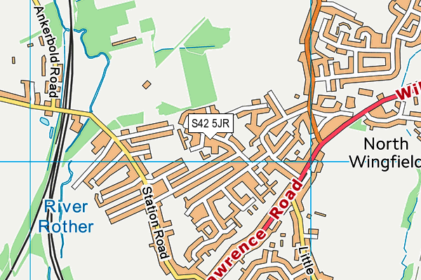 S42 5JR map - OS VectorMap District (Ordnance Survey) S42 5JR map - OS VectorMap District (Ordnance Survey)