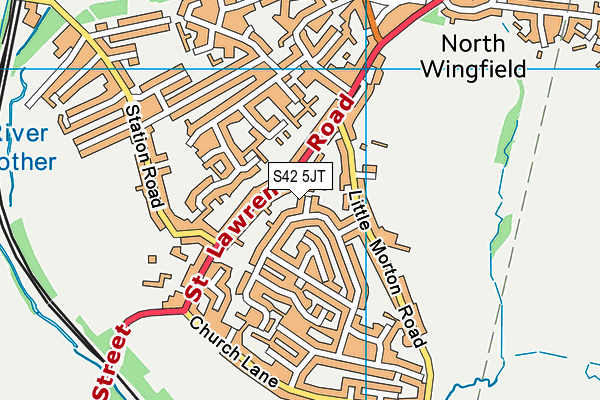 S42 5JT map - OS VectorMap District (Ordnance Survey) S42 5JT map - OS VectorMap District (Ordnance Survey)