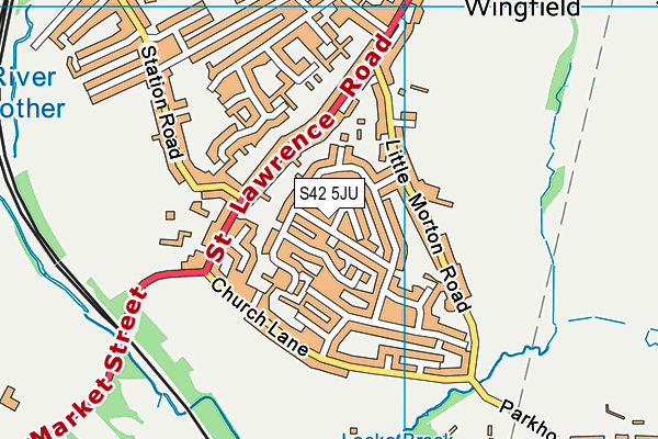 S42 5JU map - OS VectorMap District (Ordnance Survey) S42 5JU map - OS VectorMap District (Ordnance Survey)